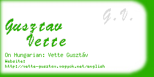 gusztav vette business card